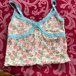 Floral tank top XS